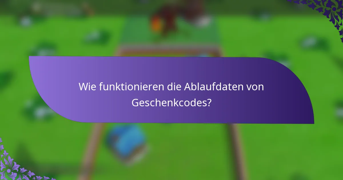 Wie funktionieren die Ablaufdaten von Geschenkcodes?